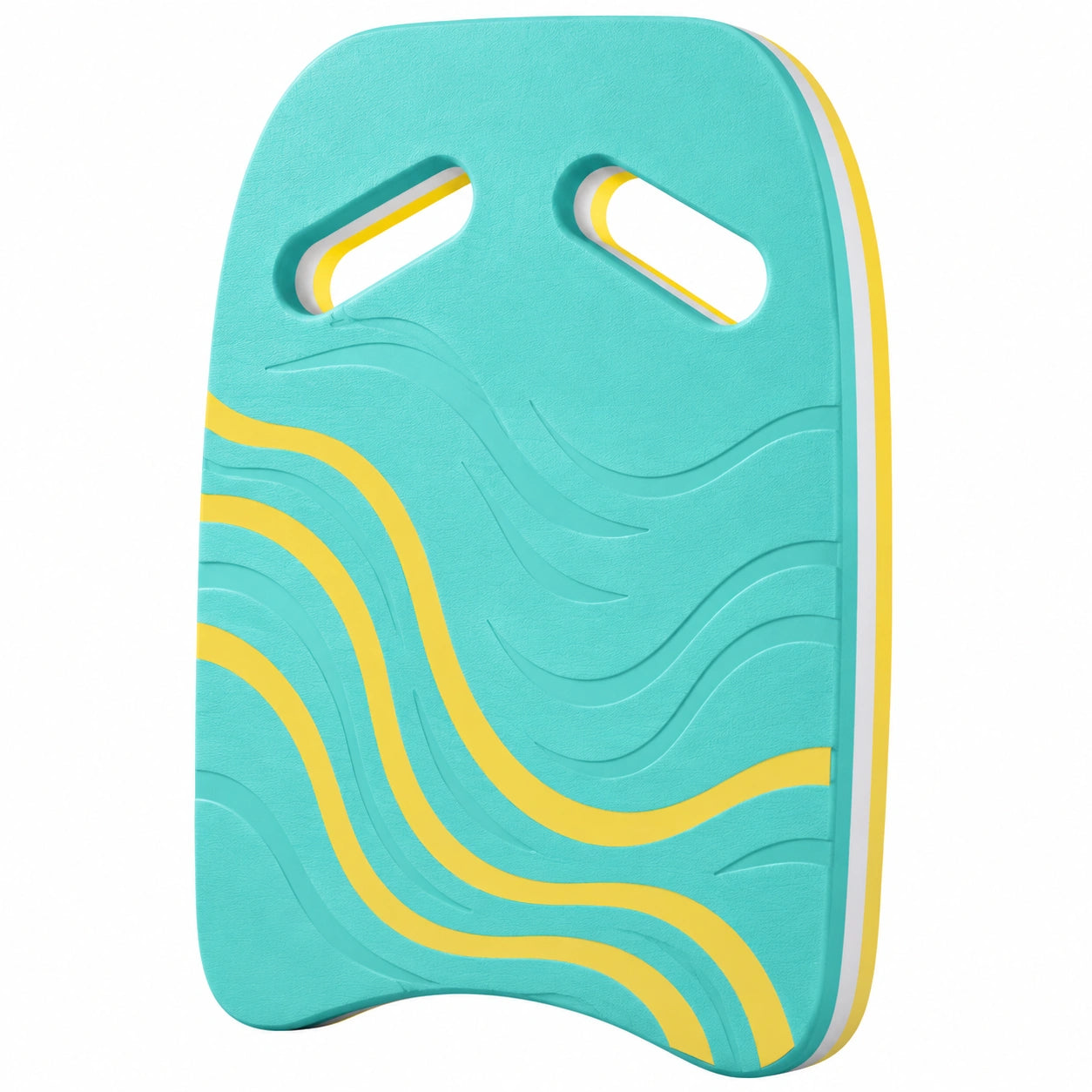 Tavoletta da nuoto con manici verde e giallo