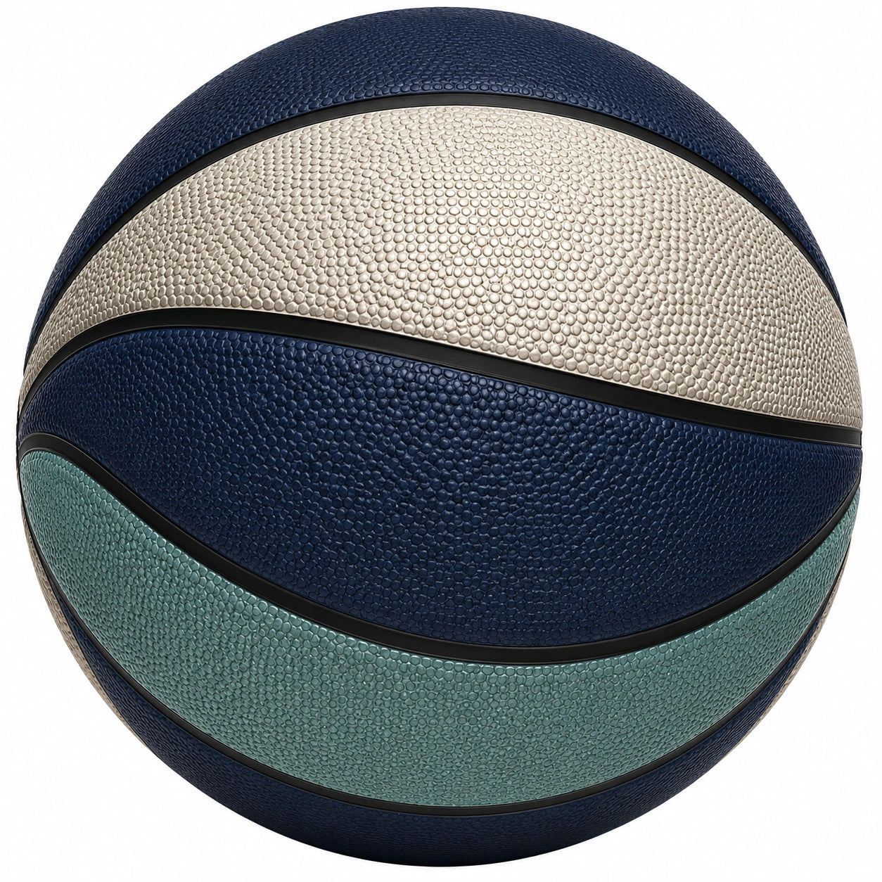 Pallone da Basket Multicolore Blu, Crema e Verde