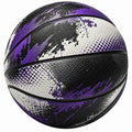 Pallone da Basket Multicolore Viola Nero Bianco per Outdoor